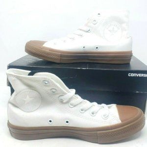 Converse Chuck Taylor All Star II Hi Mens Size 9 Gum Sole White